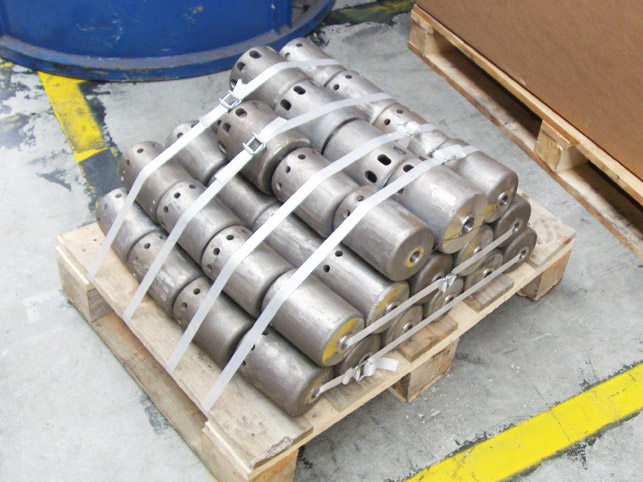 Düsenkopf - für Wirbelschichtanlage, Edelstahlguss 1.4837, einbaufertig bearbeitet