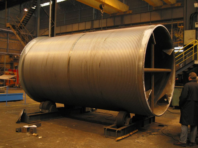 Seiltrommel für Gießkran - Ø2650x5049mm, 16.800kg, Lieferzustand fertig bearbeitet