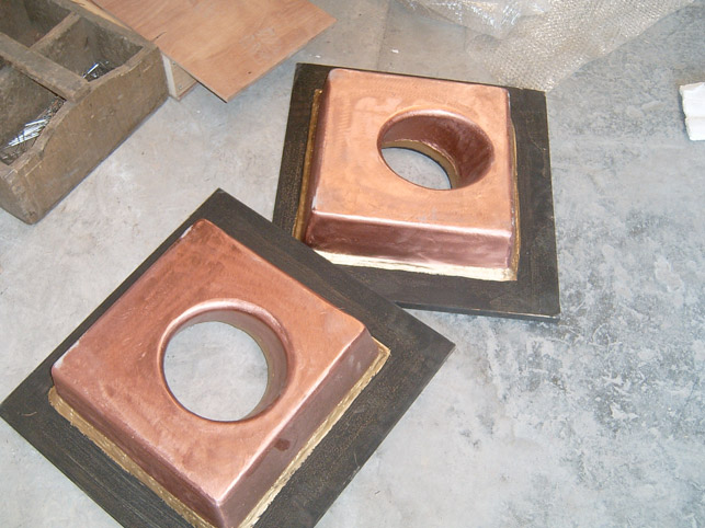 Wasserkasten mit Einschweißblech - Rotguss Cu-C Grade A, Blech P265GH, verschweißt, bearbeitet, inkl. Druckprobe