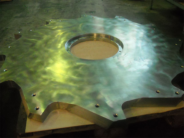 rotor disc for gypsum crusher - steel sheet 1.4462, finish machined