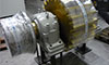 Ritzelwelle mit KupplungshälfteBaugruppenmontage mit Wälzlagern, Stehlagern, Kupplung etc.