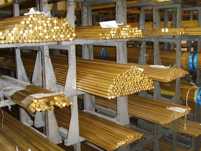 brass rods - stock of brass rods
