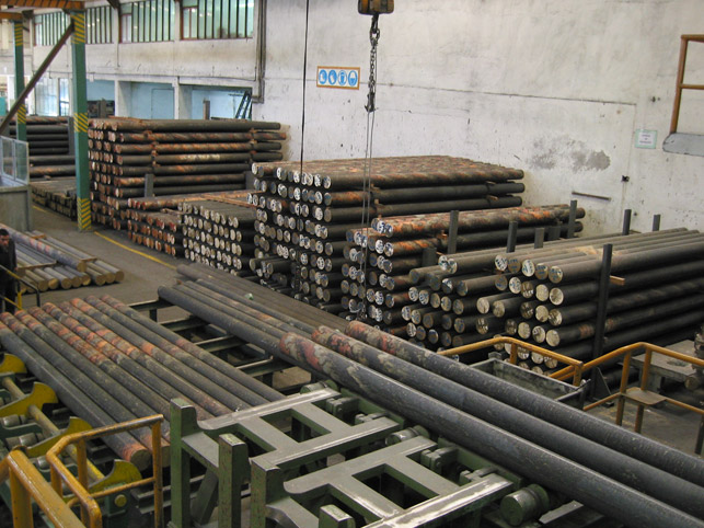 continuous casting - stock of billets for brass rods